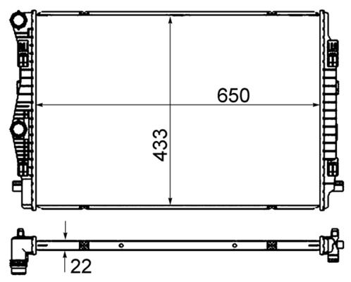 Kühler, Motorkühlung MAHLE CR2055000S