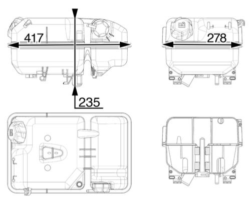Ausgleichsbehälter, Kühlmittel MAHLE CRT237000P