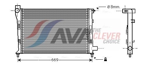 Kühler, Motorkühlung AVA QUALITY COOLING MS2281