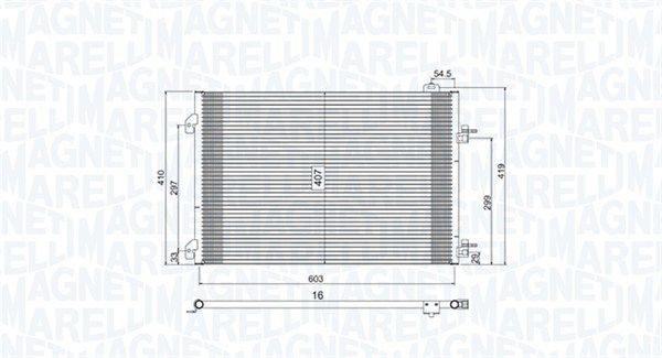 Klimakondensator Klimakühler MAGNETI MARELLI 350203803000