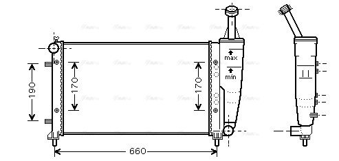 Kühler, Motorkühlung AVA QUALITY COOLING ft2300