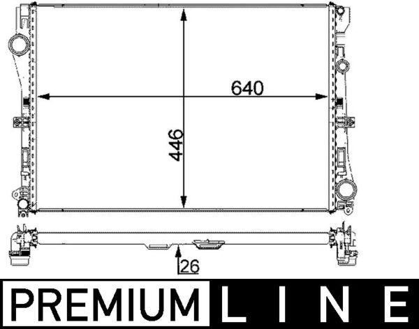 Kühler, Motorkühlung MAHLE CR2101000P