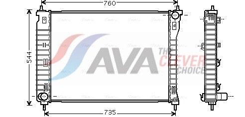 Kühler, Motorkühlung AVA QUALITY COOLING CT2034