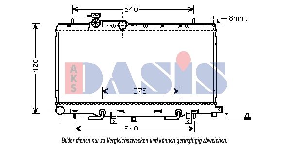 Kühler, Motorkühlung AKS DASIS 350028N