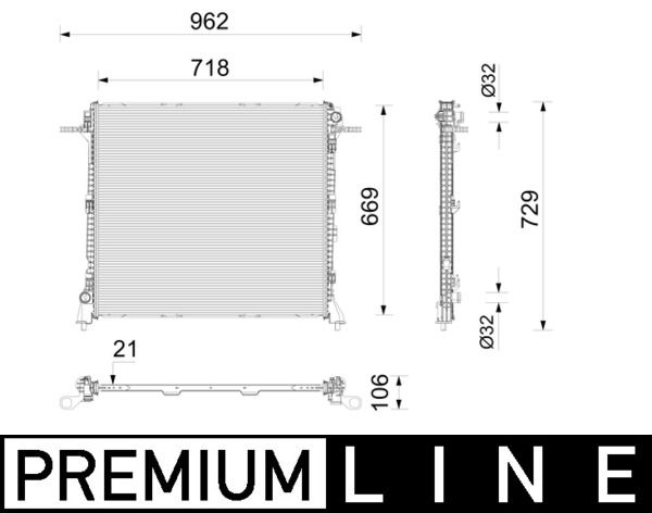 Kühler, Motorkühlung MAHLE CR2788000P