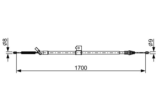Seilzug Feststellbremse BOSCH 1 987 482 631