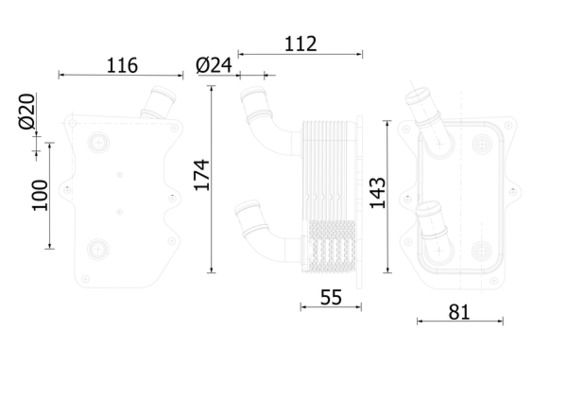 Ölkühler, Motoröl MAHLE CLC276000S