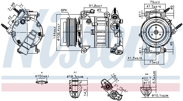 Kompressor, Klimaanlage NISSENS 890589