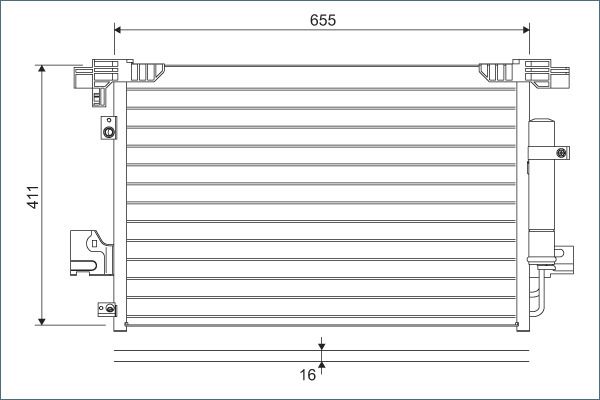 Kondensator, Klimaanlage VALEO 814315