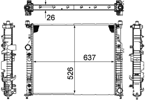 Kühler, Motorkühlung MAHLE CR1705000P