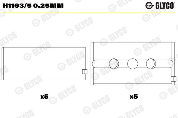 Kurbelwellenlager GLYCO H1163/50.25MM