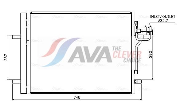 Kondensator, Klimaanlage AVA QUALITY COOLING FD5708D