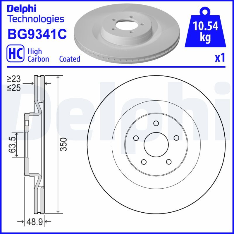 Bremsscheibe DELPHI BG9341C