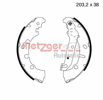 Bremsbackensatz METZGER MG 814