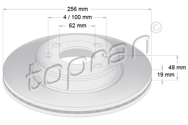 Bremsscheibe TOPRAN 820 308