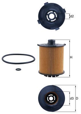 Ölfilter MAHLE OX 1357D