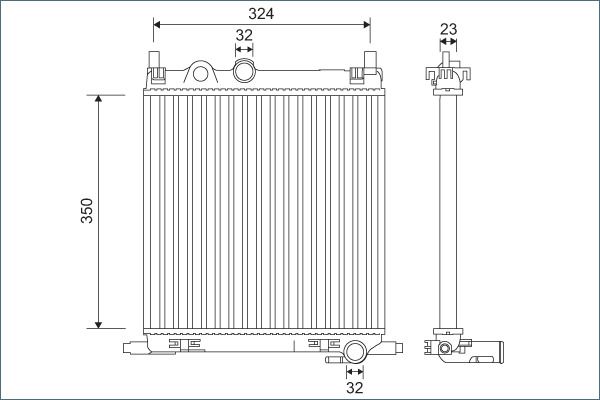 Kühler, Motorkühlung VALEO 701128