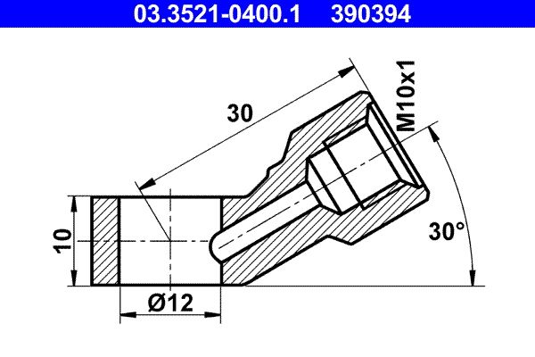 Ringstutzen, Rohrleitung ATE 03.3521-0400.1