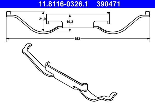 Feder, Bremssattel ATE 11.8116-0326.1