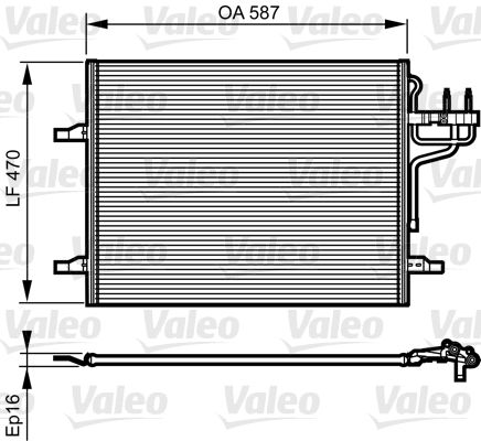 Kondensator, Klimaanlage VALEO 814185