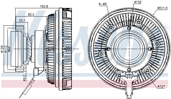 Kupplung, Kühlerlüfter NISSENS 86250