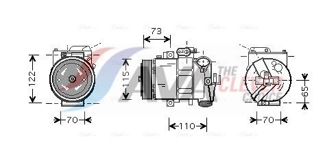 Kompressor, Klimaanlage AVA QUALITY COOLING VNAK240