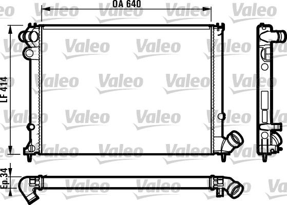 Kühler, Motorkühlung VALEO 731384