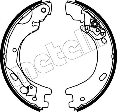 Bremsbackensatz, Feststellbremse METELLI 53-0375