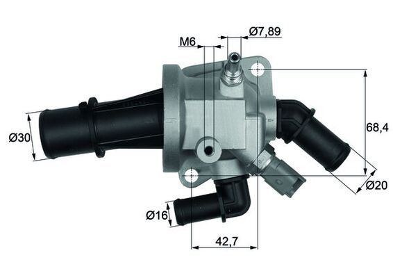 Thermostat, Kühlmittel MAHLE TI16488