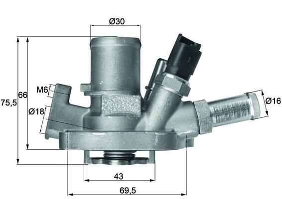 Thermostat, Kühlmittel MAHLE TI15180