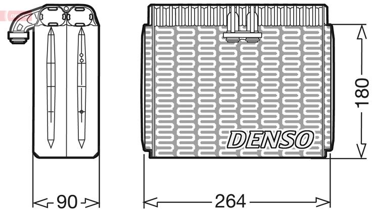 Verdampfer, Klimaanlage DENSO DEV01002