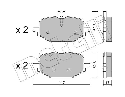 Bremsbelagsatz, Scheibenbremse METELLI 22-1359-1