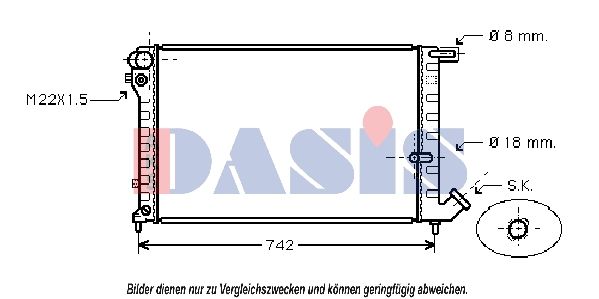 Kühler, Motorkühlung AKS DASIS 060950N