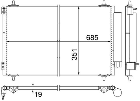 Kondensator, Klimaanlage MAHLE AC593000S