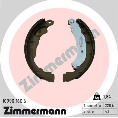 Bremsbackensatz, Feststellbremse ZIMMERMANN 10990.160.6
