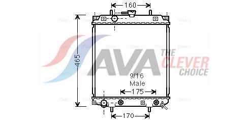 Kühler, Motorkühlung AVA QUALITY COOLING DU2047