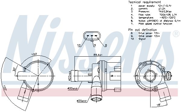 Wasserpumpe NISSENS 831117