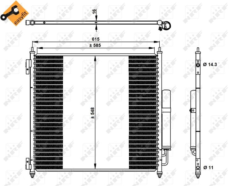 Kondensator, Klimaanlage NRF 350336