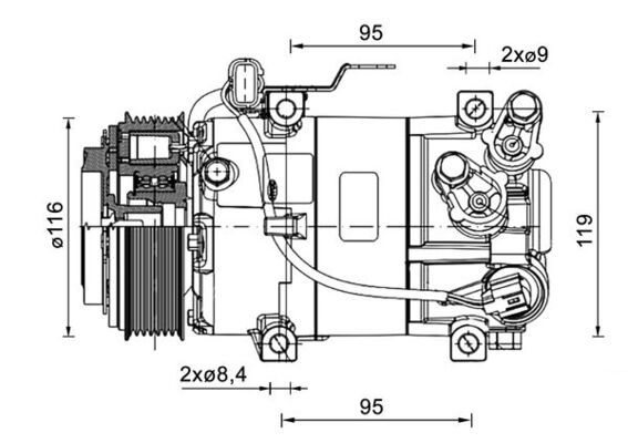 Kompressor, Klimaanlage MAHLE acp 1460 000p
