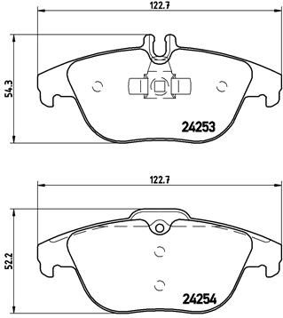 Bromsbeläggssats, skivbroms BREMBO P 50 068X