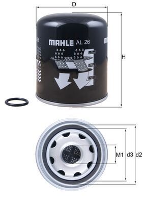 Lufttrocknerpatrone, Druckluftanlage MAHLE AL26
