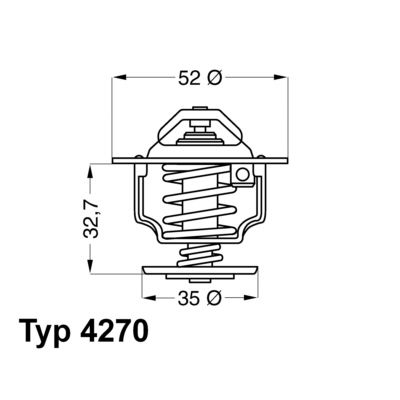 Thermostat, Kühlmittel WAHLER 4270.88D