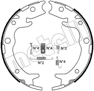 Bremsbackensatz, Feststellbremse METELLI 53-0159K