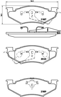 Bremsbelagsatz, Scheibenbremse BREMBO P 11 020