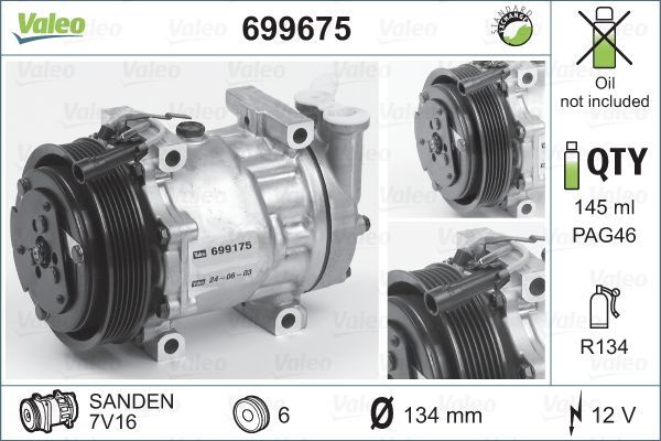 Kompressor, Klimaanlage VALEO 699675