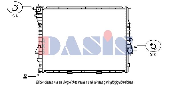 Kühler, Motorkühlung AKS DASIS 050041N