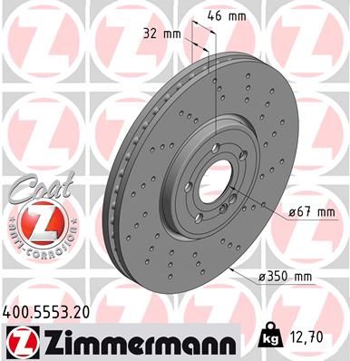 Bremsscheibe ZIMMERMANN 400.5553.20