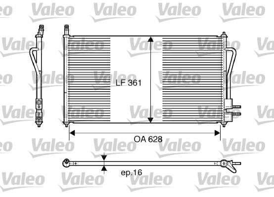 Kondensator, Klimaanlage VALEO 817493