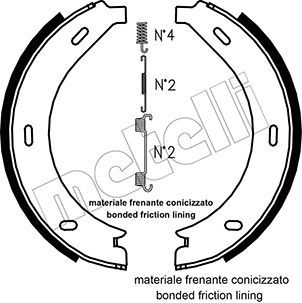 Bremsbackensatz, Feststellbremse METELLI 53-0236K