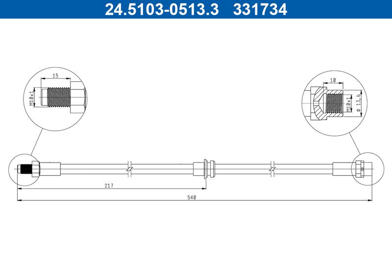 Bremsschlauch ATE 24.5103-0513.3